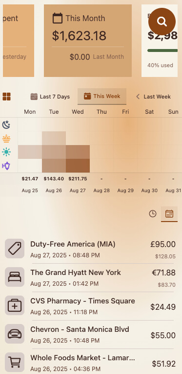 Oh My Receipts! Home Screen